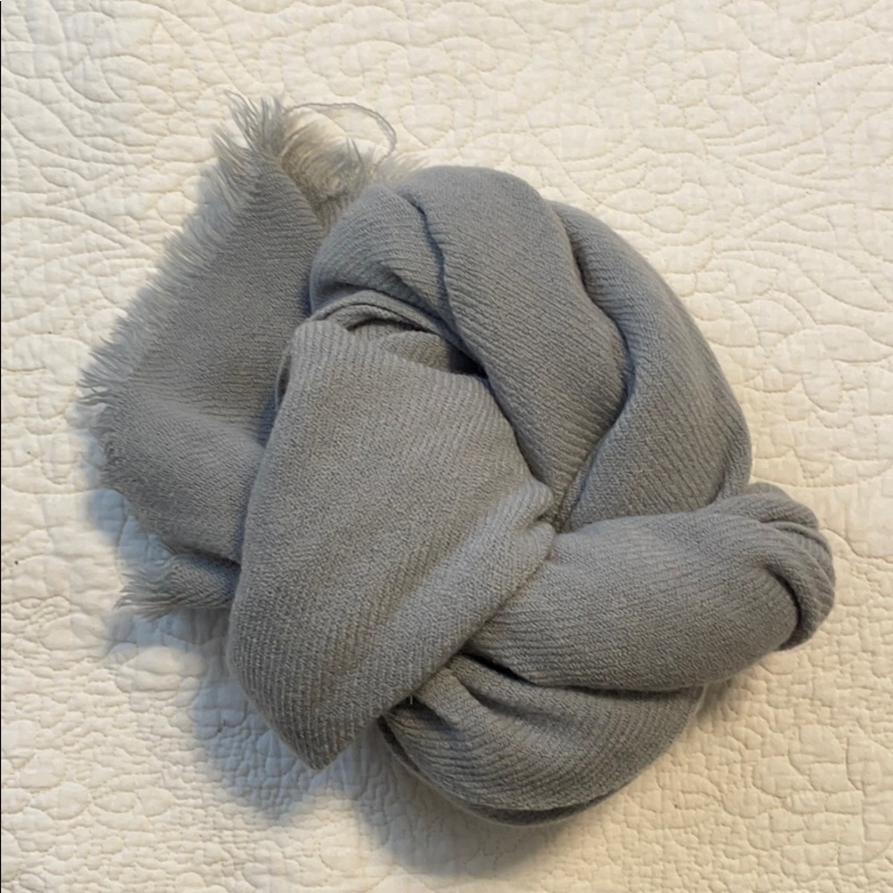 Grey oversized scarf